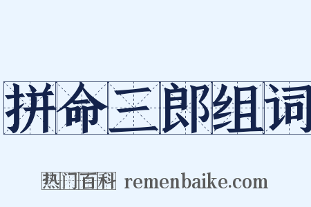 拼命三郎组词是什么意思的图片